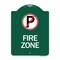Signmission Designer Series Sign-No Parking, Green & White Aluminum Architectural Sign, 18" x 24", GW-1824-24653 A-DES-GW-1824-24653 - alternate 1